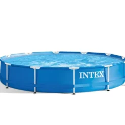 Intex Round Frame Swimming Pool - 366 x 76 cm - Blå - Inklusive Tilbehør CB88