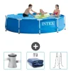 Intex Round Frame Swimming Pool - 305 x 76 cm - Blå - Inkluderet tilbehør CB83