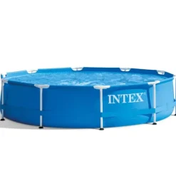 Intex Round Frame Swimming Pool - 305 x 76 cm - Blå - Inkluderet tilbehør CB83
