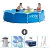 Intex Round Frame Swimming Pool - 305 x 76 cm - Blå - Inklusive Tilbehør CB95