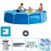 Intex Round Frame Swimming Pool - 305 x 76 cm - Blå - Inklusive Tilbehør CB16