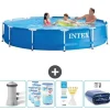 Intex Round Frame Swimming Pool - 366 x 76 cm - Blå - Inklusive Tilbehør CB86