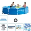 Intex Round Frame Swimming Pool - 305 x 76 cm - Blå - Inklusive Tilbehør CB15