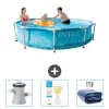 Intex Round Frame Swimming Pool - 305 x 76 cm - Vandprint - Inkluderet tilbehør CB74