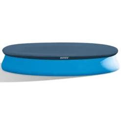Intex rund oppustelig let sæt swimmingpool - 457 x 84 cm - Blå - Inklusive Tilbehør CB18
