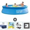 Intex rund oppustelig let sæt swimmingpool - 305 x 76 cm - Blå - Inkluderet tilbehør CB68