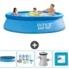 Intex rund oppustelig let sæt swimmingpool - 305 x 76 cm - Blå - Inkluderet tilbehør CB2