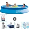 Intex rund oppustelig let sæt swimmingpool - 366 x 76 cm - Blå - Inklusive Tilbehør CB55