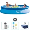 Intex rund oppustelig let sæt swimmingpool - 366 x 76 cm - Blå - Inkluderet tilbehør CB74
