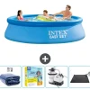 Intex rund oppustelig let sæt swimmingpool - 305 x 76 cm - Blå - Inkluderet tilbehør CB69