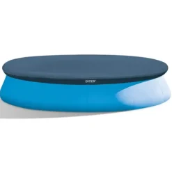 Intex rund oppustelig let sæt swimmingpool - 396 x 84 cm - Blå - Inklusive Tilbehør CB18