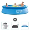 Intex rund oppustelig let sæt swimmingpool - 305 x 76 cm - Blå - Inkluderet tilbehør CB79