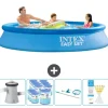 Intex rund oppustelig let sæt swimmingpool - 305 x 61 cm - Blå - Inklusive Tilbehør CB94