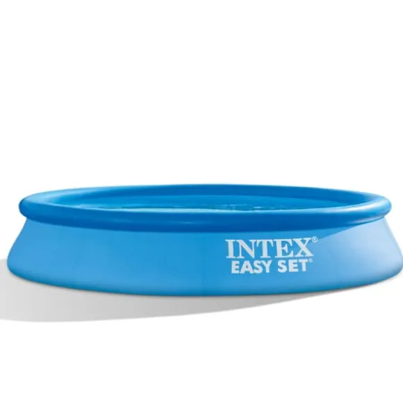 Intex rund oppustelig let sæt swimmingpool - 305 x 61 cm - Blå - Inklusive Tilbehør CB86