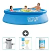 Intex rund oppustelig let sæt swimmingpool - 305 x 76 cm - Blå - Inkluderet tilbehør CB73