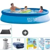 Intex rund oppustelig let sæt swimmingpool - 366 x 76 cm - Blå - Inklusive Tilbehør CB25