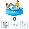 Intex rund oppustelig let sæt swimmingpool - 183 x 51 cm - Blå - Hval - Inkluderet tilbehør CB82