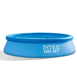 Intex rund oppustelig let sæt swimmingpool - 244 x 61 cm - blå - inkluderet tilbehør CB61