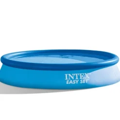 Intex rund oppustelig let sæt swimmingpool - 366 x 76 cm - Blå - Inklusive Tilbehør CB95
