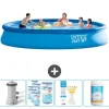 Intex rund oppustelig let sæt swimmingpool - 457 x 84 cm - Blå - Inklusive Tilbehør CB85