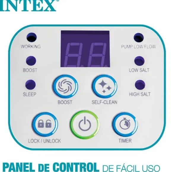 Intex Saltchlorinator Til Pools Op Til 17 M³ Hvid