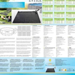 INTEX solvarmer til pool. 1,2x1,2 m PVC sort 28685