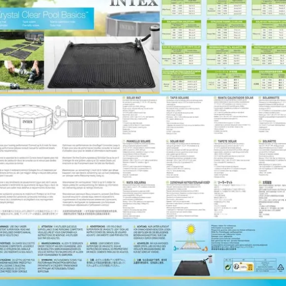 INTEX solvarmere til pool 2 stk. 1,2x1,2 m PVC sort 28685