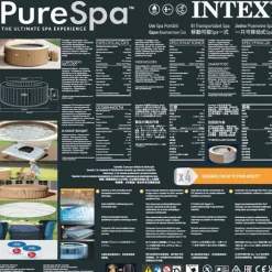 INTEX spabad med massagefunktion PureSpa 196x71 cm rund