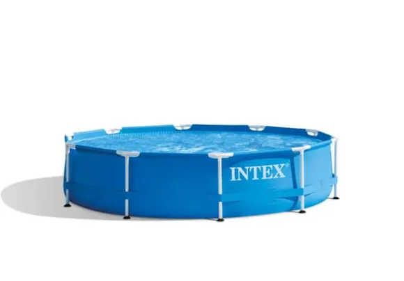 Intex svømmebassin - Metalramme - 305 x 76 cm - Inklusiv solsejl