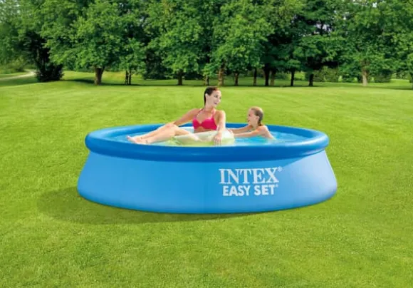 Intex Svømmebassin - Nemt Sæt - 244 x 61 cm - Inklusiv solsejl