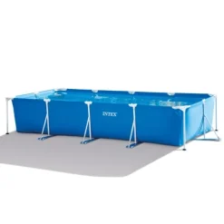 Intex svømmebassin med rektangulær ramme - 450 x 220 x 84 cm - Blå - Inkluderet tilbehør CB5
