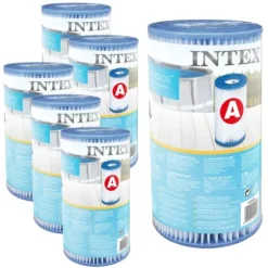 Intex svømmebassin med rund prismeramme - 366 x 76 cm - Grå - Inklusive Tilbehør CB90