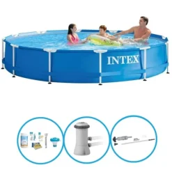 Intex Svømmebassin Metalramme - Svømmebassinsæt - 366x76 cm