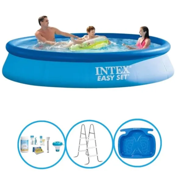 Intex Svømmebassin Nem Sæt 366x76 cm - Med tilbehør