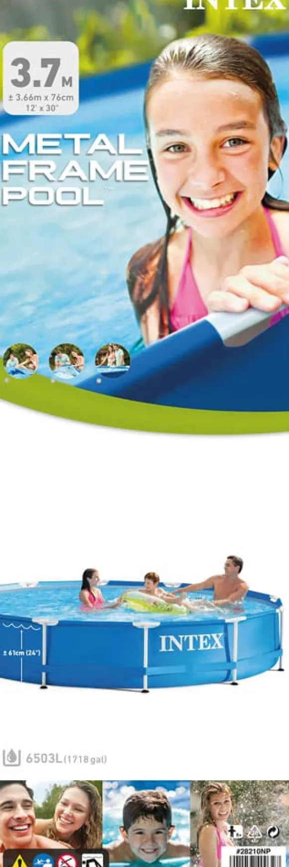 Intex Swimming Pool - Metalramme - 366 x 76 cm - WAYS Vedligeholdelsespakke