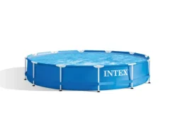 Intex swimmingpool - metalramme - 366 x 76 cm - Inklusiv solsejl, filterpumpe og filter
