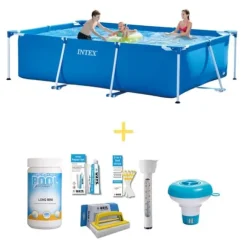Intex swimmingpool - Rammebassin - 300 x 200 x 75 cm - Inklusiv WAYS vedligeholdelsespakke