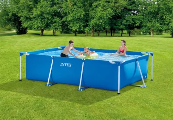Intex swimmingpool - Rammebassin - 300 x 200 x 75 cm - Inklusiv solsejl