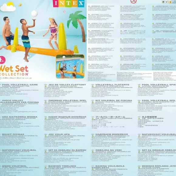 INTEX volleyball-spil til pool 239x64x91 cm