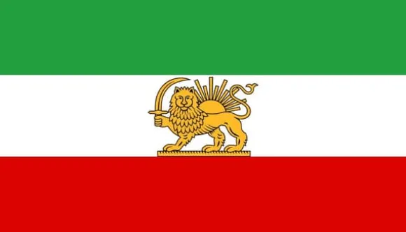 Iran flag løve - før revolutionen, safavider