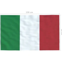 Italiensk flag i holdbart polyester - Farverigt blikfang | Størrelse: 90x150 cm