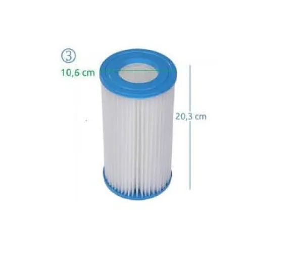 Jilong-Avenli swimmingpoolfiltre - sæt med 4 dele - type 3 pumpe - op til 5678 liter i timen