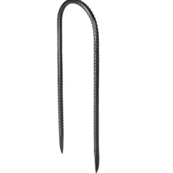 Jordanker - U-formede jordspyd - Galvaniseret stål - Mål 30,5 x 8,2 cm - Kraftige - Sæt med 8