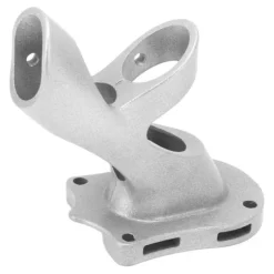 Justerbar 45 graders aluminiumslegering flagstang holder beslag sølv