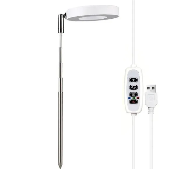 Justerbar Højde 3,5 tommer Rød Blå LED Vækstlys - 5W USB Plantelampe til Indendørs Brug