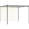 Justerbar pergola med tilbagetrækkeligt tag - 3x3 m | Farve: Creme