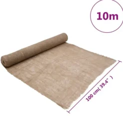 Juterulle 1x10 m 200 gsm - Økologisk og alsidig til dekoration | Farve: Natur | Størrelse: 1x10 m