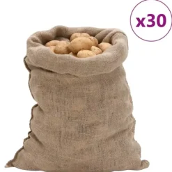 Jutesække 30 stk. - Multifunktionelle opbevarings- og transportløsninger | Størrelse: 60x105 cm | Materiale: 100% jute