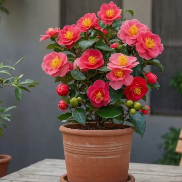 Kamelia japansk rose - Camellia japonica 'Lady Campbell' - Højde 60-70cm - ⌀19cm