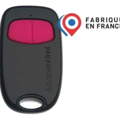 2-kanals fjärrkontroll - SCS SENTINEL - SimplyControl - Fuchsia, räckvidd 40m, frekvens 433,92 MHz, CR2032 litiumbatteri ingår